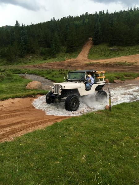 Enjoying the water crossing